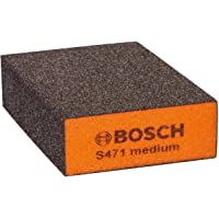 Bosch Professional S471 medium Esponja abrasiva para superficies y bordes- Gris-Naranja- Medio